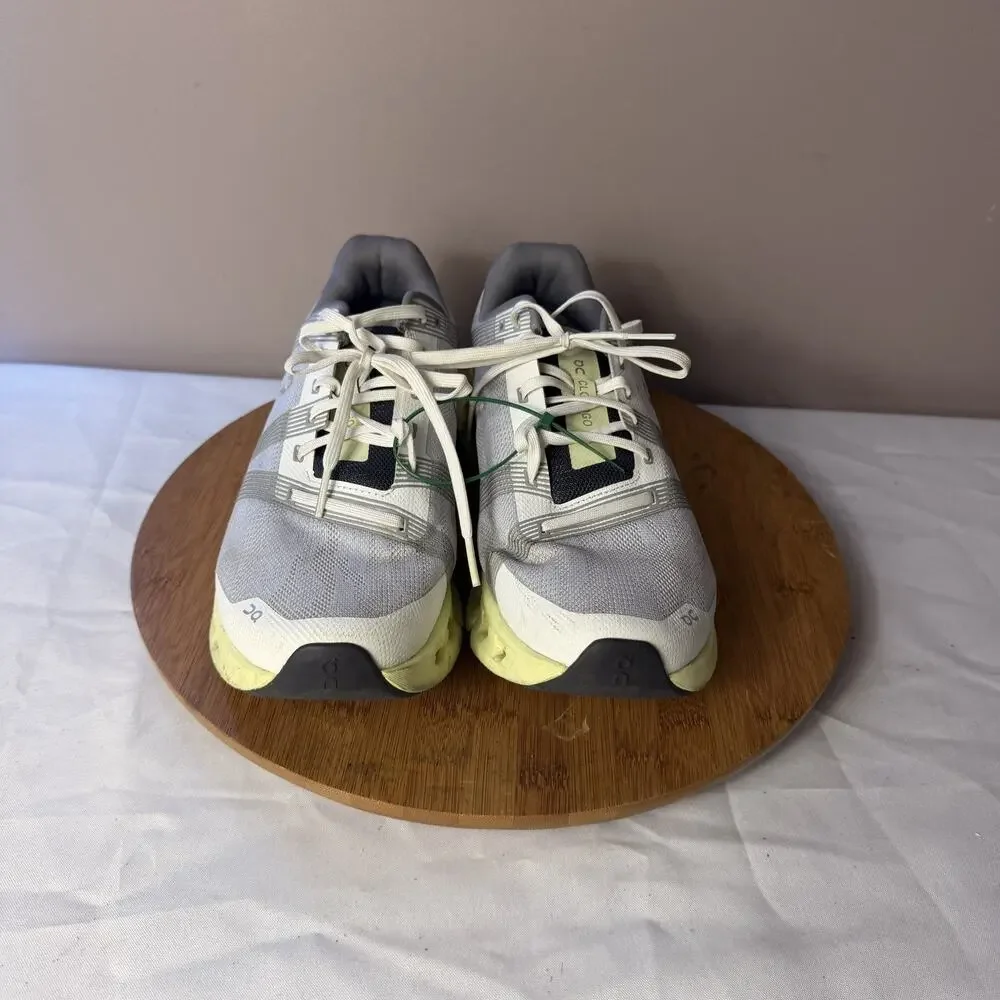On CloudGo Running Shoes White Yellow Gray Sneakers Womens Size 10.5